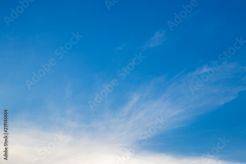 Blue sky with white cloud background