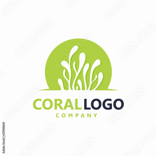 Coral or Plant Logo Design concept, Neuron Symbol logo template
