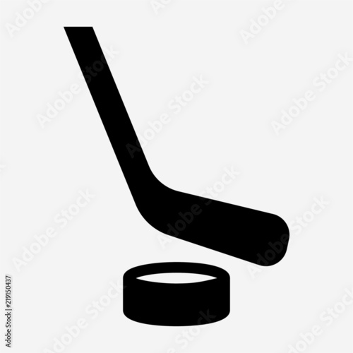 Glyph beautiful puck hockey ball vector icon