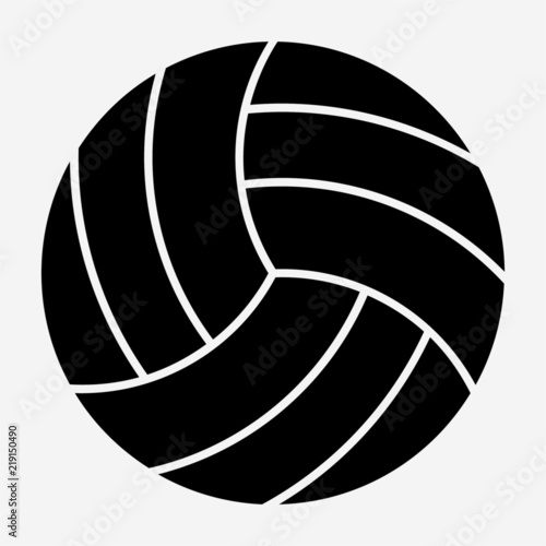 Glyph beautiful volley ball vector icon
