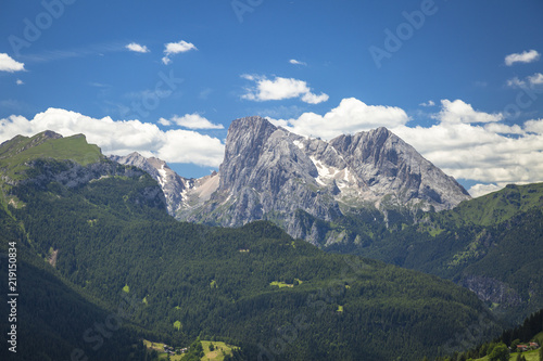 Alpine landscape in the Dolomites  Italy. 