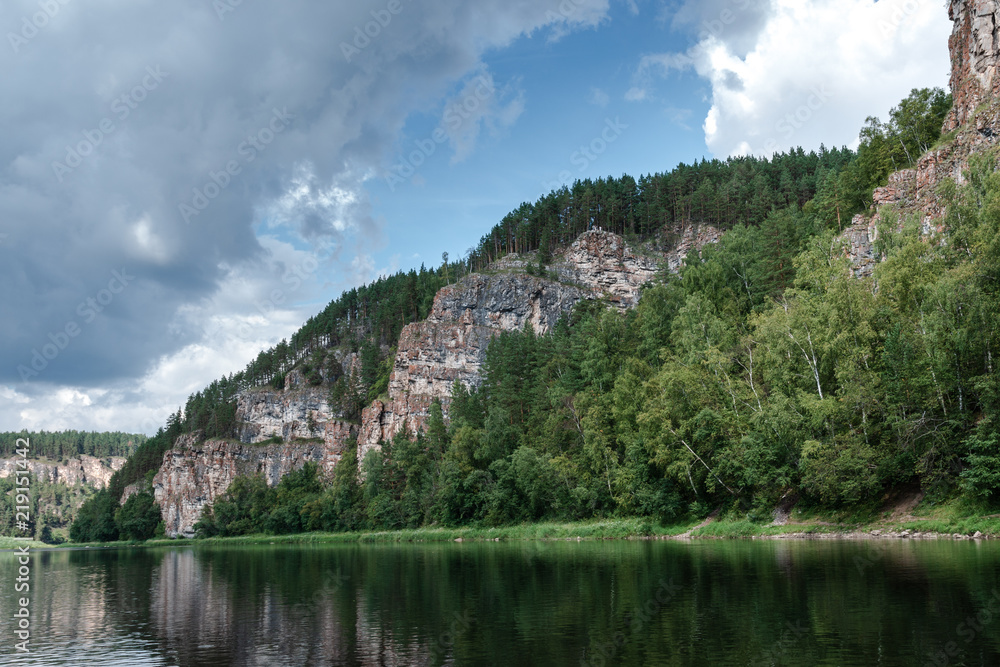 Fototapeta premium view of the river in the mountains