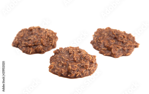 No Bake Chocolate Peanut Butter and Oat Cookies