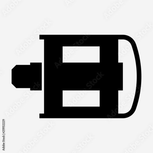 Glyph beautiful bicycle pedal vector icon