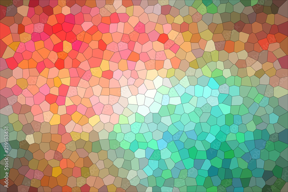 Handsome abstract illustration of red, blue and green bright Small hexagon. Handsome background for your prints. Handsome abstract illustration of red, blue and green bright Small hexagon. Handsome background for your prints.