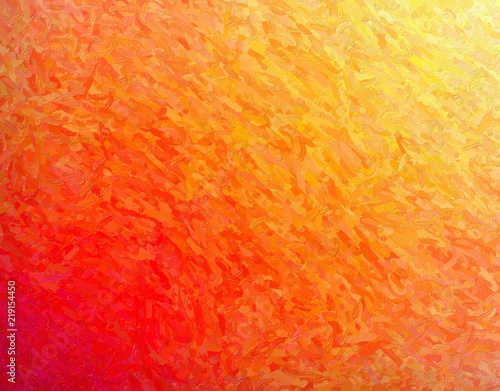 Obraz na płótnie Lovely abstract illustration of yellow, orange and red Impasto with long brush strokes paint