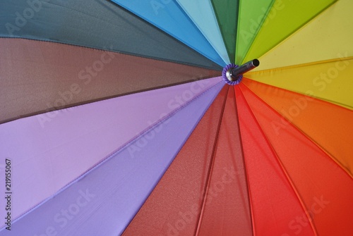 Tęczowy parasol