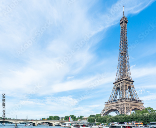 PARIS, France - JUNE 23, 2018 : the Eiffel Tower on Summer, 2018 in Paris. Eiffel tower is the most popular travel place and global cultural icon of the France and the world. © rayints