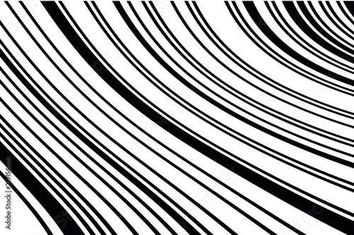 Abstract pattern.  Texture with wavy, billowy lines. Optical art background. Wave design black and white.