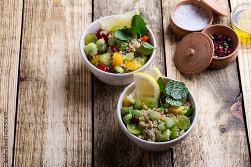 Healthy vegetarian quinoa salad. Buddha bowl