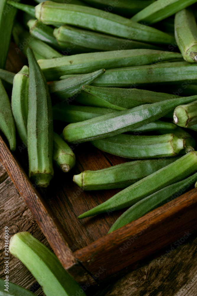 preparing fresh okra vegetables preparing fresh okra vegetables