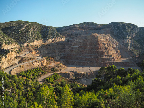 Mining excavations in the Garraf natural park