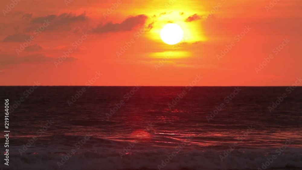 Waves of the Indian Ocean into the sunset Waves of the Indian Ocean into the sunset