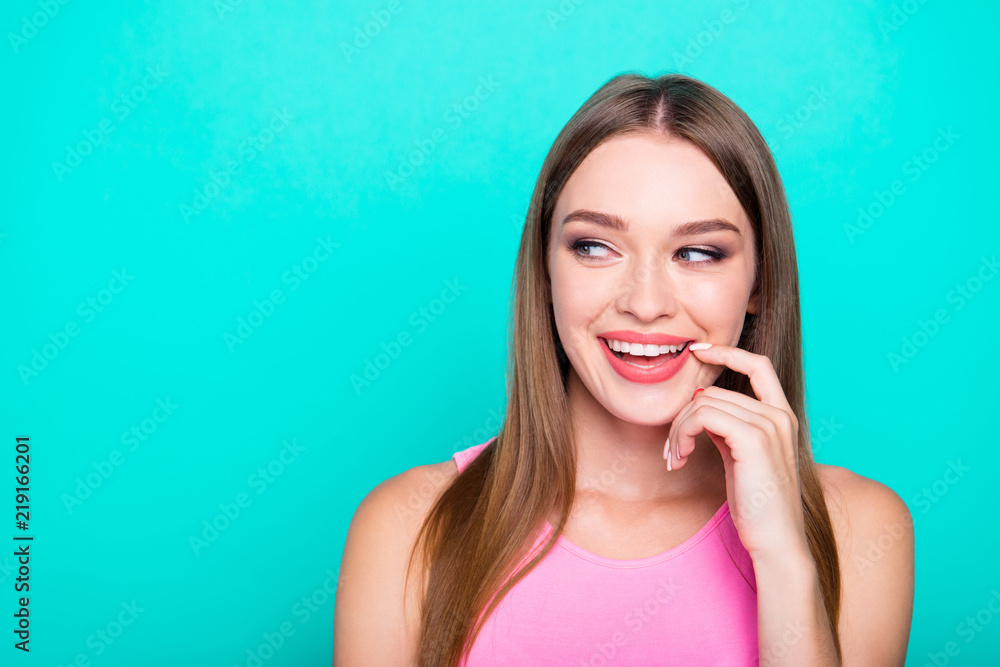 Fototapeta premium Portrait of attractive magnificent nice cute pretty lovely beaut