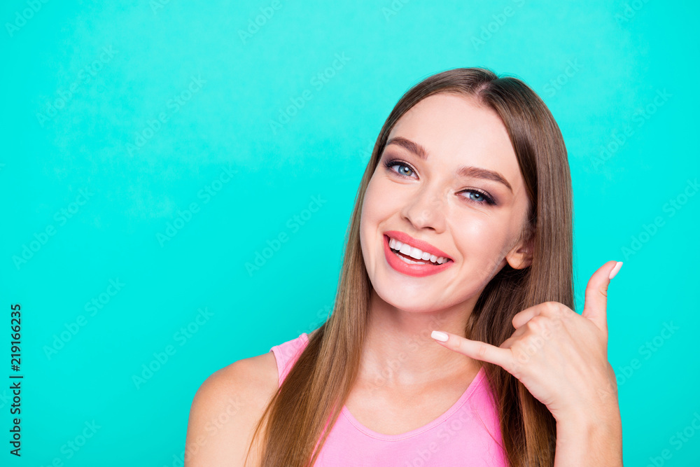 Portrait of attractive nice cute pretty beautiful straight-haire Portrait of attractive nice cute pretty beautiful straight-haire