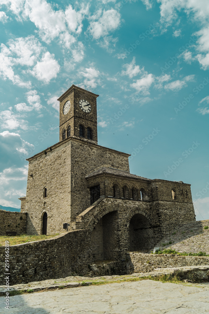 Gjirokastra's Castle (Clock tower) in Albania