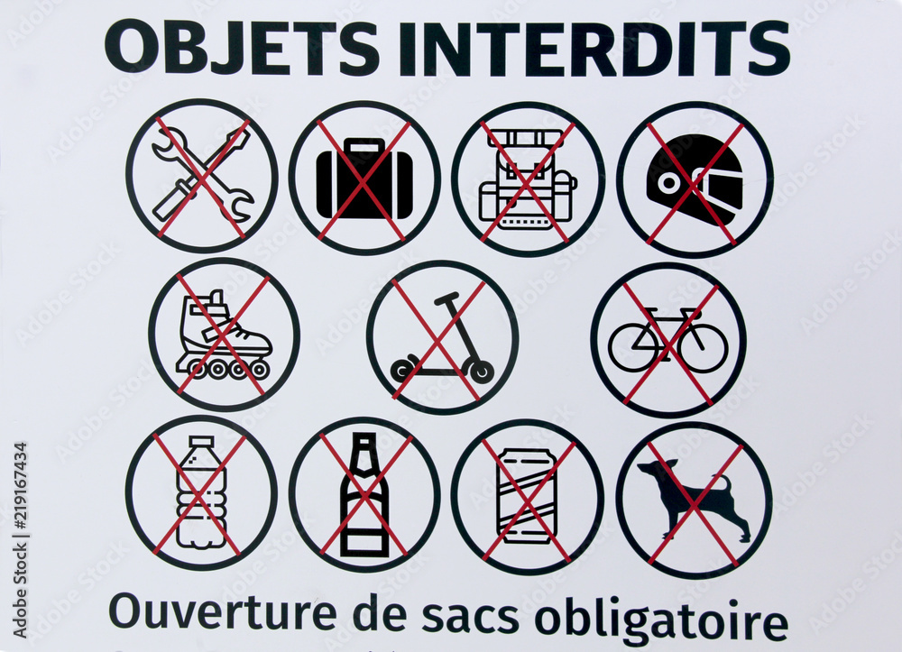 objets interdits
