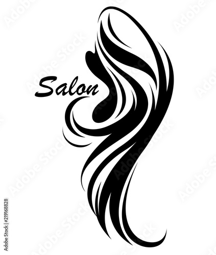 illustration vector of women silhouette black icon on white background