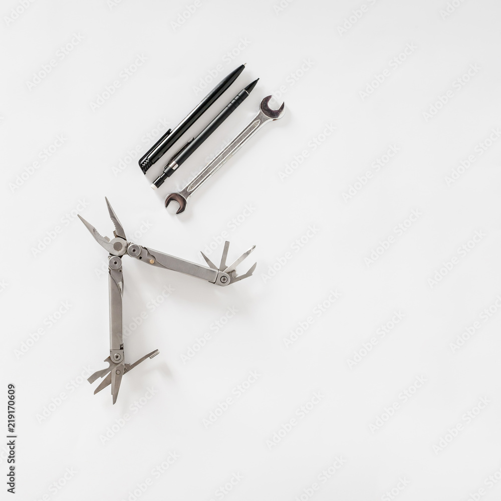 Multitool leatherman on a white background Multitool leatherman on a white background