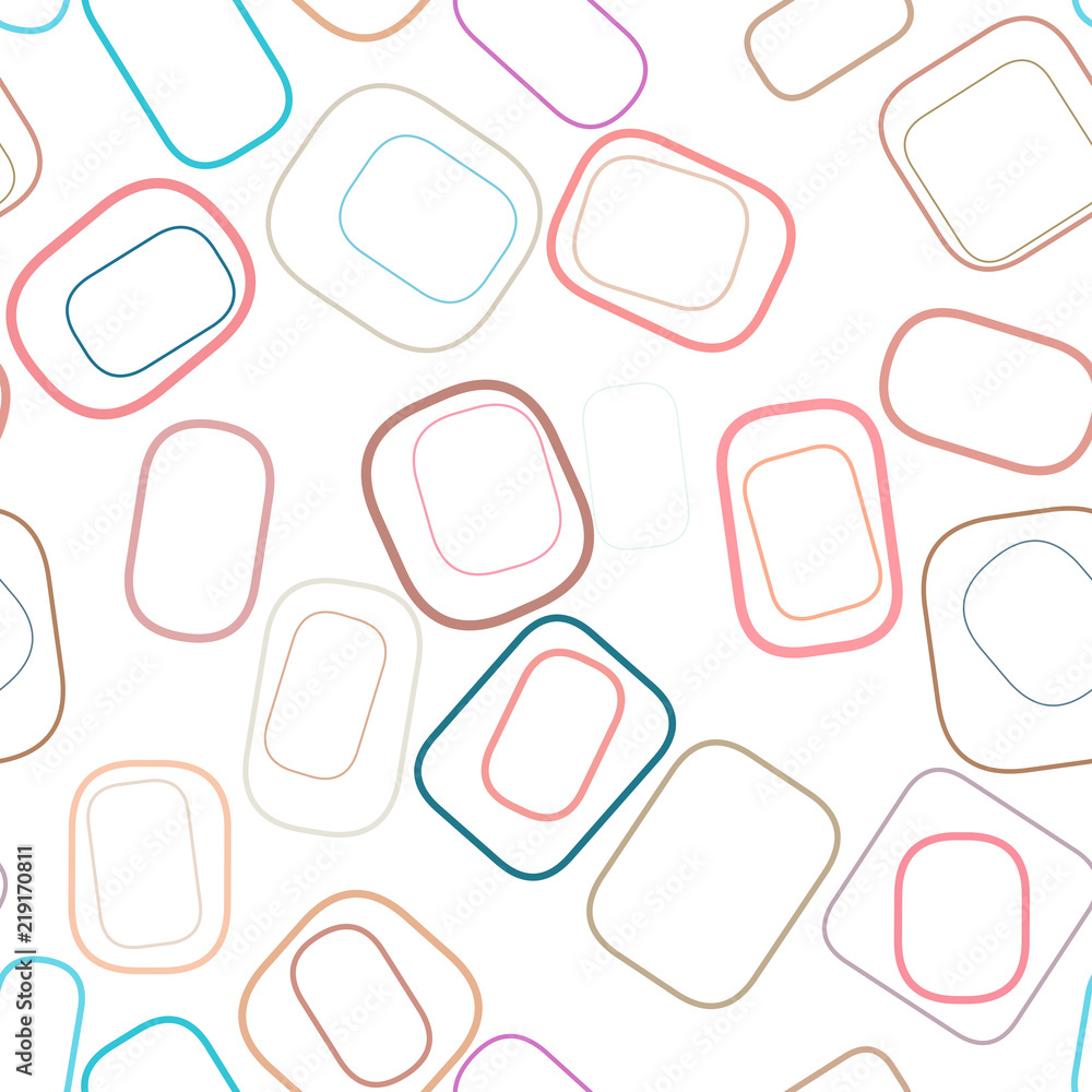 Seamless background abstract geometric rounded rectangle pattern for design. Graphic, cover, template & web. Seamless background abstract geometric rounded rectangle pattern for design. Graphic, cover, template & web.