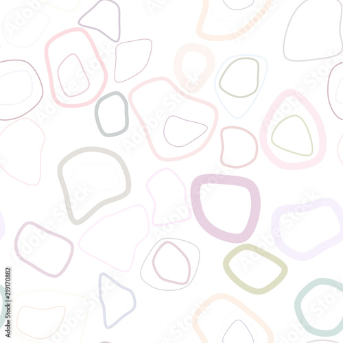 Seamless abstract rounded shapes geometric pattern  colorful   artistic for graphic design.