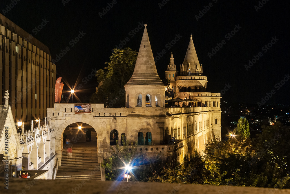 Fototapeta premium Towers of the Fishermen's Bastion in Budapest, Hungary