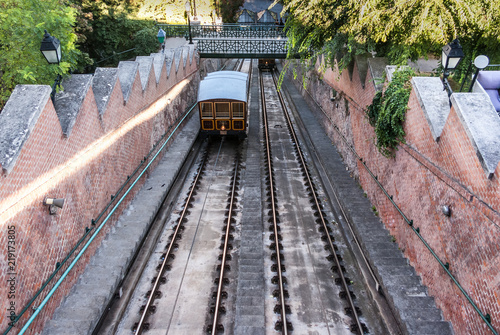 Photography 1870 Budapest Castle Hill Funicular in Budapest  Hungary