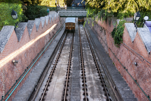 1870 Budapest Castle Hill Funicular in Budapest  Hungary photo