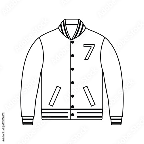 Baseball jacket icon