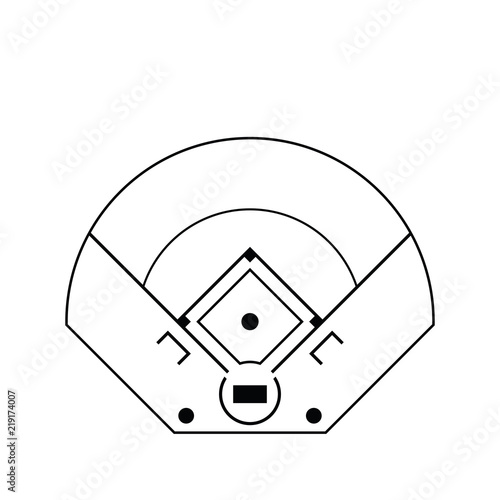 Baseball field aerial view icon