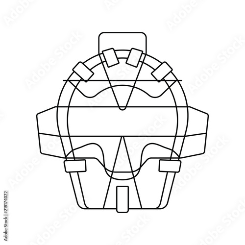 Baseball face protector icon