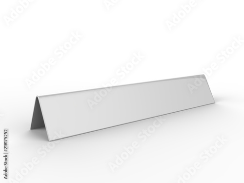 Wallpaper Mural Blank desk name plate metal for office home interior.  Torontodigital.ca