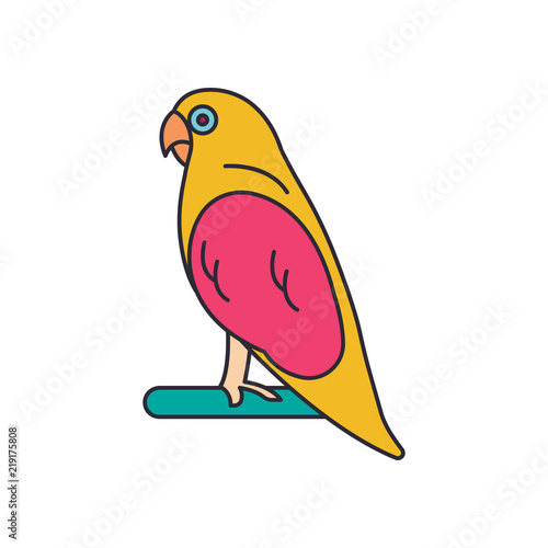 Parrot icon, cartoon style