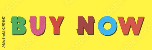 Buy Now Multicolor rainbow Logo banner 