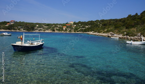 Beautiful bay near Vela Luca on Korcula  Dalmatia  Croatia