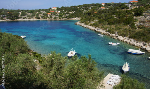 Beautiful bay near Vela Luca on Korcula  Dalmatia  Croatia