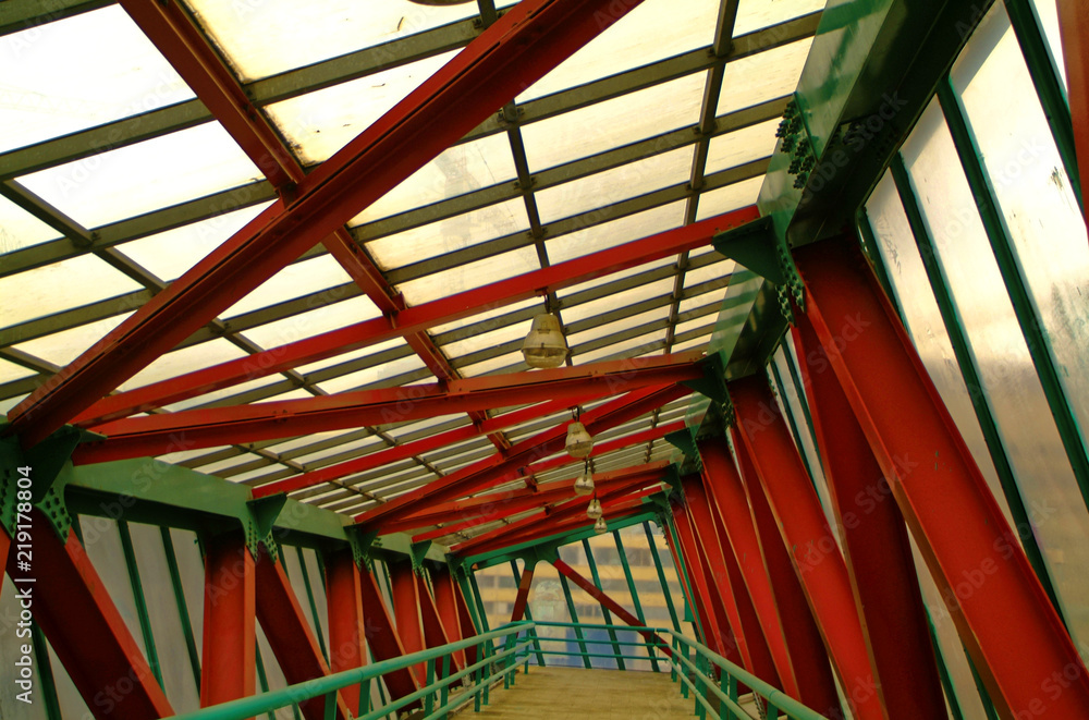 elevated pedestrian crossing in Moscow elevated pedestrian crossing in Moscow