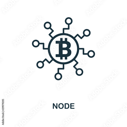 Node icon. Monochrome style design from crypto currency icon collection. UI. Pixel perfect simple pictogram node icon. Web design, apps, software, print usage.