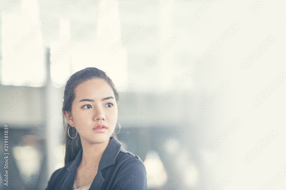 Asia young businesswoman at gate waiting in terminal. Air travel concept. Asia young businesswoman at gate waiting in terminal. Air travel concept.
