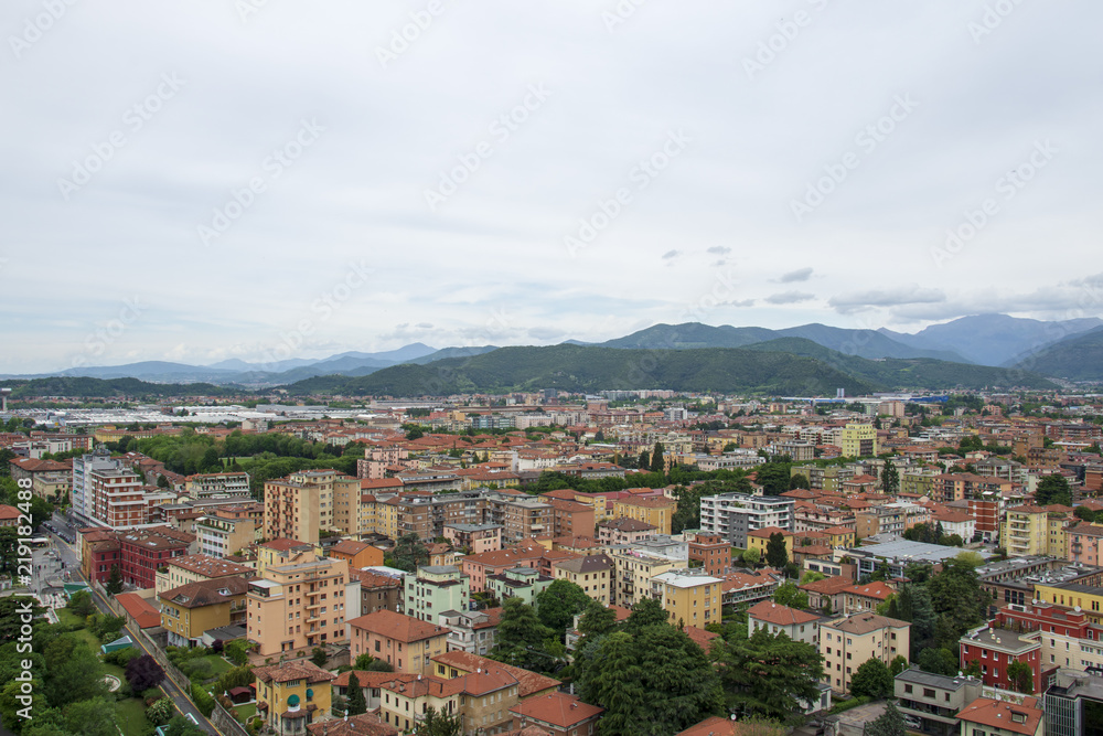 View ower Brescia town Italy.
