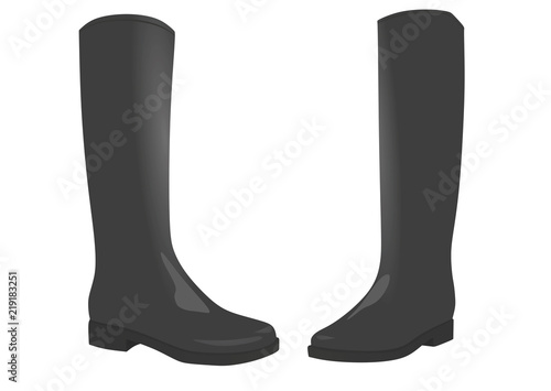 Grey women boots. vector illustration