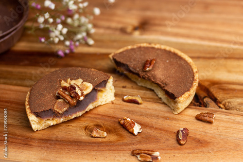 Chocolate Breakfast Tart with Walnuts in Paris, France