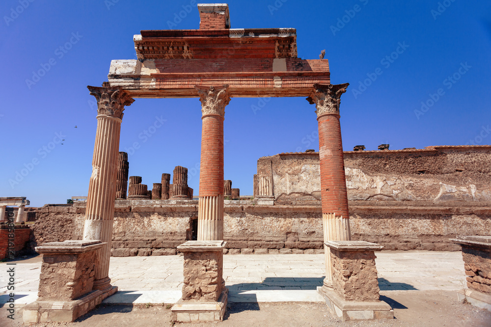 remains of temple of Appollo in Pompeii