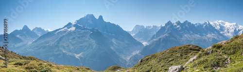 Vue panoramique de la vallée de Chamonix