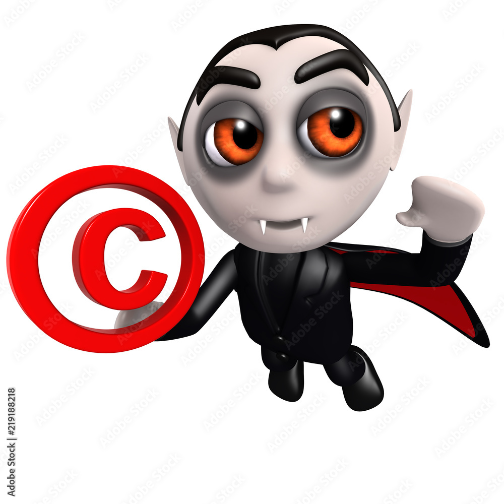 Funny cartoon vampire dracula character in 3d holding a movie makers film  slate,3d illustration render Stock Photo - Alamy