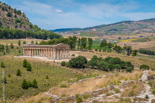 Konstfotografi The Temple of Venus in Segesta, ancient greek town in Sicily, southern Italy