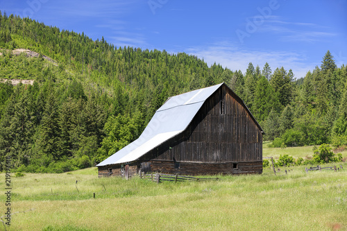 Rural barn scene.