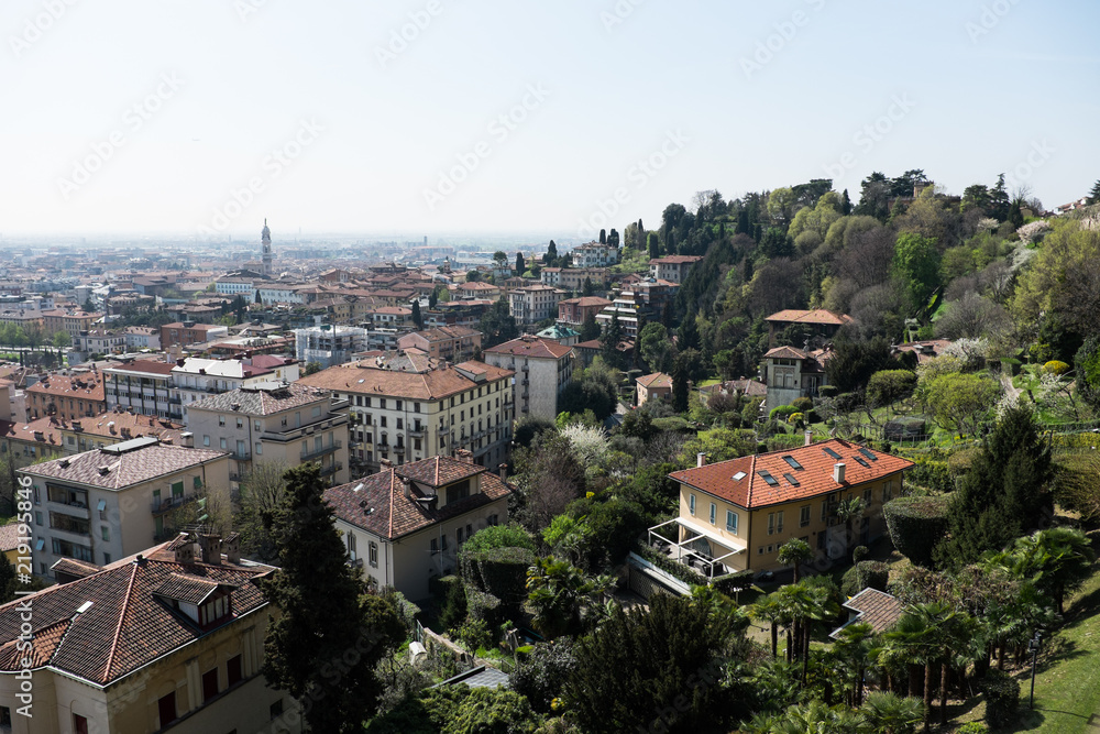 Blick von der Altstadt Bergamo