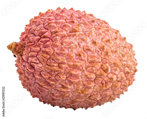 Sweet fresh lychee fruit isolated on white background. Clipping path