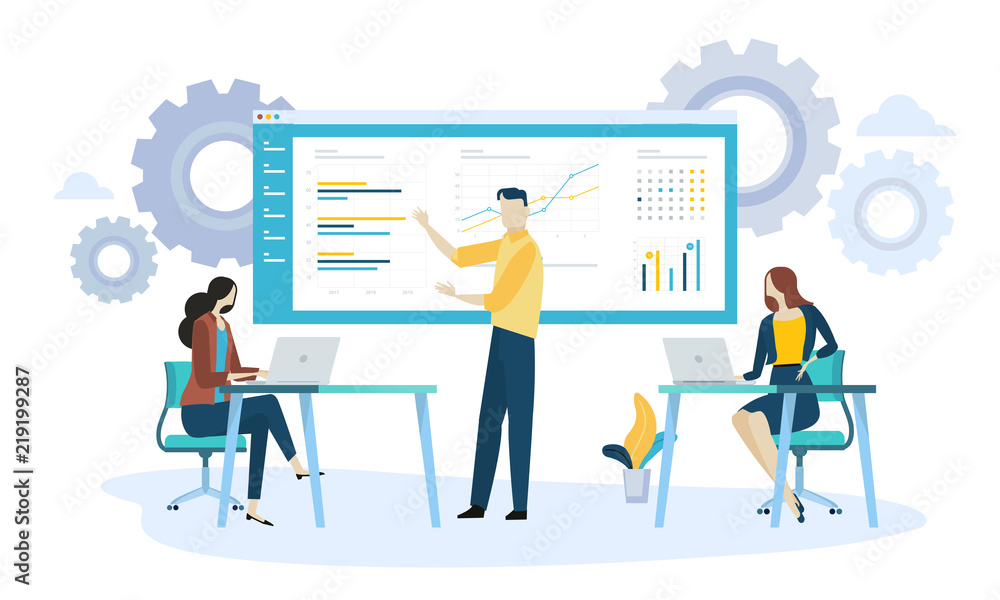 Vector illustration concept of product development. Creative flat design for web banner, marketing material, business presentation. Vector illustration concept of product development. Creative flat design for web banner, marketing material, business presentation.